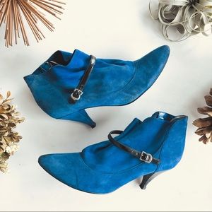 Sigerson Morrison purple/blue suede booties